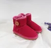 Top quality Snow Boots Warm Boots Leather Aus U5991 Boys Girls Baby Kids Soft Comfortable Sheepskin Plush Beautiful Birthday Christmas Gifts