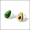 Stud Creative Aguacate Hecho a mano Epoxi 925 Sterling Sier Joyería Personalidad Linda Fruta verde Stud Pendientes Se75 472 B3 Dro Dhseller2010 Dhr9E