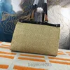 Bolsa de palha de tecer bolsa de compras bolsas de viagem Bolsas de viagem Carta de moda AGate Handle Strap removível Bolsas de ombro de bolso de grande capacidade 2022