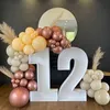 Inne artykuły na imprezy okolicznościowe 100 cm/73 cm gigantyczna liczba 1 2 3 4 5 balon puste pudełko do napełniania mozaika ramka balony stojak ślub dekoracje na imprezę urodzinową dla dzieci 220916