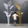 Upscale Wedding Decoration Wrought Iron Banana Tree Leaf Road Guide Party Stage Scene Site Layout Ornament Window Supplies252d
