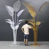 Upscale Wedding Decoration Wrought Iron Banana Tree Leaf Road Guide Party Stage Scene Site Layout Ornament Window Supplies