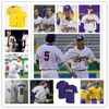 College Baseball nosi college NCAA Custom LSU Tigers zszyty koszulka baseballowa College 32 Aaron George 46 Alex Brady 37 Brandon Kaminer 8 Matthew Beck 38 Zachary M