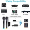 Microphones Wireless Microphone Dual Portable Handheld Dynamic Karaoke Microphone With Rechargeable Receiver Cordless Mic Set For PA T220916