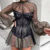 Bustiers korseler uzun gövde seksi dantel korse üst gotik budier overstust corselet shapewear kadın bel eğitmeni şeffaf modelleme kayışı