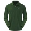 Polos para hombre Primavera otoño 100 Algodón puro Camisa de manga larga informal de alta calidad Solapa de moda Golf Sports Pullover Top 812 220916