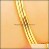 Bangle Girls Thin 3st Bangles Set Armband 18K Gold Women Wedding Pare Jewelry Factory Wholesale 141 U2 Drop Delivery Dhseller2010 DHEPB