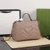 Bolso de mujer de cuero genuino bolso de bolso para mujeres Bolsos de hombro de moda de moda damas descuento completo268v