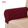 Stol täcker 2 st/set dekorativt dammtät armstödskydd återfå soffa för soffa protektor anti slip mjuk textil stretch trasa hem