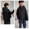 Осенние детские куртки детские мальчики девочки личности повседневная куртка мода черная одежда с капюшоном