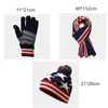 Berets Unisex Ladies Thick Knit Hat Scarf And Touchscreen Gloves Set Knitted Winter Apparel Accessories