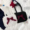 Abendtaschen Japanische Mädchen Umhängetasche Niedliche Schleife Leinwand 2022 Kommen Mode Handtasche Große Kapazität Einkaufen