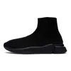 أحذية الجوارب Slip-on Trainers Designer Sneakers Graffiti Sole Triple Black White Beige Blue Red Menit Men Women Paris سرعات 1 متماسكة