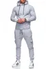 Herrsp￥rsvarum￤rke Sportkl￤der H￶st- och vinterdr￤kter stora fickhuvtr￶jor Sweatpants Jogging