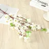 Decorative Flowers 63cm Artificial Cherry Plum Peach Blossom Branch Fake Silk Flower Tree DIY Floral Bouquets Arrangement For Wedding Home