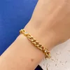 Charm Bracelets Titanium Steel Cubic Zircon Women Bracelet Street Fashion Cool Metalic Link Chain Gold Color Luxury Statement Gift