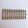 24st extra långa glitternaglar konstgjorda akryl ballerina kista lösnaglar