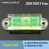 50st/Lot Haccury 39x10x11mm PMMA Bubble Level Square Column With Ears Akryl Shell Spirit Level Vial Measuring Instrument