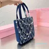 Designer mini Tote Handbag Denim Diamond Tote Bag Women Wrinkled Handbags Womens Classic Large Capacity Lady Shopping Bags 2022