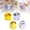 Embrulho de presente 100pcs Muslim Ramadan Hollow Candy Box Eid Mubarak Gold Silver Paper Bag