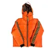 xinxinbuy mężczyzn designerskie płaszcze dwustronne kurtka rękaw z rękawem bawełniane kobiety czarne pomarańczowe s-2xl231q