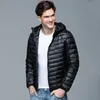 Herren Daunenparkas Männer Flauschiger Wintermantel Mode mit Kapuze 90% weiße Entenjacken Ultraleicht Puffer tragbar schlank 5XL 6XL 220916