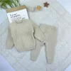 Roupas de roupas nascidas de garoto de malha de malha de calça suéterpant 2pcs algodão infantil criança criança mola outono de inverno de inverno conjuntos de roupas 0-2y 220916