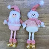 Decora￧￵es de Natal Rosa Papai Noel Papai Noel Boneca de neve, bonecas de bonecas de Natal Decora￧￣o de ornamentos para casa Presentes de decora￧￣o de Natal 220916