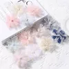 Dekorativa blommor Silk Artificial 8cm garn Fake For Home Decor Wedding Marriage Decoration Diy Bride Hair Craft Wreath Accessories