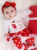 Ensembles de vêtements Premier Noël Né Bébé fille Costume Barboteuse Bébé Vêtements Sowflake Robe Année Fille Bebe Vêtements Enfants Infant Robes 220916