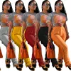 Женские брюки Capris anjamanor Tassel Sweat Antemptans для девочек модная уличная одежда Женщины-брюки уютные повседневные эластичные брюки с высокой талией D13-CG39 220916