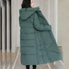 Women's Trench Coats 2022 Winter Long Coat Women's Fashion Thick Cotton Warm Outerwear CasualFemale Windproof Hooded Vintage Loose Parka