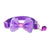 Pet Bowknot Pets Pets Dogs Cat Bow Necktie Collar Collar Collar مع الجرس جرو الديكور عيد الميلاد Th0319