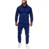 Men's Tracksuits Tracksuit Men Autumn Gradient Zipper Print Sweatshirt Top Pants Sets Sport Suit Trainingsanzug