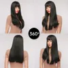 HairSynthetic GEMMA Cosplay Long Straight Black Synthetic with Bangs Women African American Lolita Daily Party Heat Resistant ...