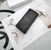 2022 Modedesigner Geldbörse Damen Echtes Leder Geldbörsen Tops Qualität Französischer Stil Geldbörse Handtaschen Paris Kartenhalter Clutch mit Box Staub