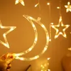 Dekoracje świąteczne gwiazda księżyca LED LED Garland String Light Świąteczny Dekor Świąteczny dla domu szczęśliwy rok 2023 Navidad Natal Xmas Prezenty 220916