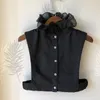 Laço laços de estilo coreano Stand colares falsos de meia camisa destacável para mulheres decoração de pescoço removível nep kraagie