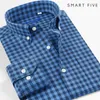 Męskie koszule mądra mądra męska koszula bawełniana krzanka camisa męka szczupła biuro biznesowe dla mężczyzn odzież plus size