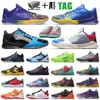 Mamba Zoom 5 6basketball shoes 시리즈 프로토 시스템 Lakers Bruce Lee Big Stage Chaos Prelude Metallic Gold Rings Men 7 8 Collection Del Sol Shoe Sports Sneakers
