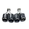 1Pair Dual Outlet Muffler Tip Glossy Carbon Fiber 304 Stainless Steel Exhaust Pipe Straight Flange With Remus logo9413682