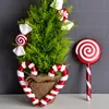 Decorações de Natal grandes decorações de Natal Red e White Candy Lollipop Small Stick Decoration Decoration Home Decoration Decoration 220916