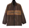 Chaqueta para hombre de la chaqueta de abrigo de impresión de letras cazadora de gran tamaño chaquetas para hombre bordado de la capa pares de moda rompevientos abrigo de color 2