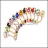 Navel Bell Button Rings Stainless Steel Umbilical Nail Fashion Accessories Crystal Body Piercing Jewelry Woman Man Nav Dhseller2010 Dhdto