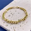 Charm Armband Titanium Steel Cubic Zircon Women Armband Street Fashion Cool Metalic Link Chain Gold Color Luxury Statement Gift