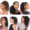 Wigs s Ponytails For White Synthetic Drawstring Puff Ponytail Afro Kinky Curly Hair Extension Synthetic Clip in Pony Tail African Amer...