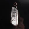 Natural White Crystal Pillar Pendants Handmade Antique Copper Wire Wrapped Tree of Life For Necklace Jewelry N3750