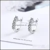 Stud 925 Sterling Sier New Women Fashion Jewelry Crystal Kolczyki cyrkon