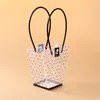 Emballage cadeau Transparent Blanc Points ronds Sac épais Grands sacs en plastique avec poignée Vêtements Bijoux Magasin Shopping Emballage