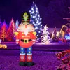 Decorazioni natalizie 11ft / 3.35m Gonfiabile Mi Old Man Decorazione natalizia Impermeabile LED Xmas Festival Holiday Blow Up Family Party Decoration 220916